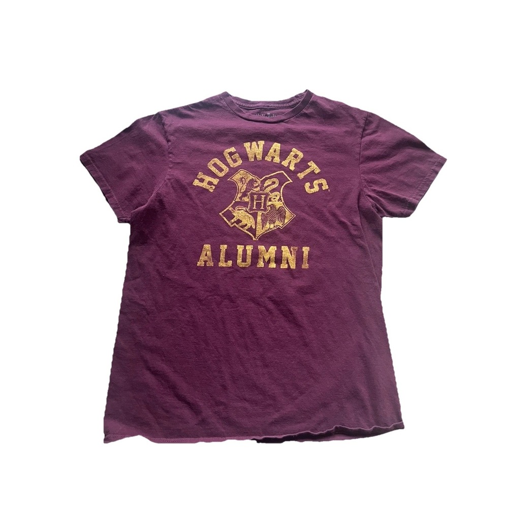 Harry Potter Hogwarts Alumni‎ Shirt Mens Size M Medium Burgundy Yellow